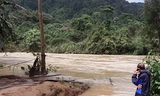 Sông Đạ Quay mùa mưa, nước lớn