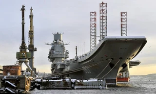Tàu sân bay Đô đốc Kuznetsov. Ảnh: TASS.