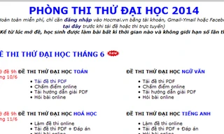 Thi thử đại học online trong tháng 6