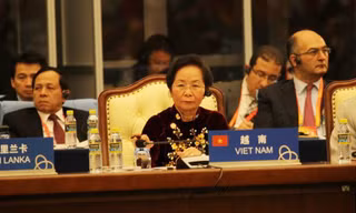 Phó Chủ tịch nước Nguyễn Thị Doan dẫn đầu đoàn đại biểu Việt Nam tham dự CICA tại Thượng Hải, Trung Quốc. Ảnh: TTXVN 