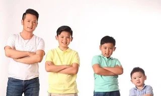  Ảnh ngộ nghĩnh của Bằng Kiều và các con. 