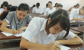 Thí sinh dự thi ĐH năm 2013 tại Cụm thi Quy Nhơn (Bình Định). 