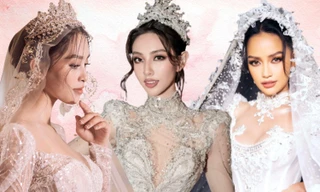 Nàng hậu Việt đọ sắc trong chiếc váy cưới: Ngọc Châu như "nàng tiên hoa", Tiểu Vy kiêu sa
