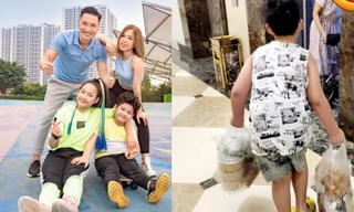 Mẹ mang bầu lần 3, con trai Mạnh Trường được khen ngợi vì hành động ấm áp này