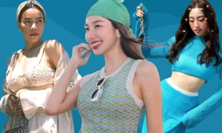 Mỹ nhân Việt chuộng đồ len móc: Thùy Tiên cá tính, Lương Thùy Linh hóa nàng thơ