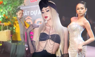 "Thánh làm lố" Lương Mỹ Kỳ: Từ mặc váy bị nghi "đạo nhái" tới "cõng" cả vườn quýt đi thảm đỏ