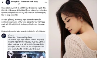 Fan cứng Tomorrow Pink Ruby nhận hết lỗi, admin kênh FC treo hashtag bảo vệ, Đông Nhi quá may mắn?