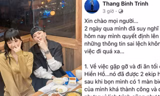 Trịnh Thăng Bình đăng tâm thư khẳng định mối quan hệ "đồng nghiệp vô tư" với Hiền Hồ
