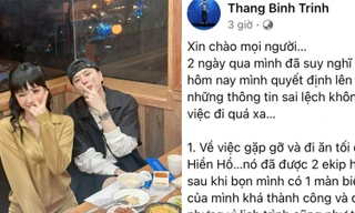 Trịnh Thăng Bình đăng tâm thư khẳng định mối quan hệ "đồng nghiệp vô tư" với Hiền Hồ