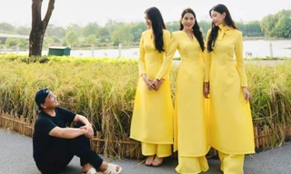 Dân mạng xuýt xoa bộ ảnh du Xuân của gia đình MC Quyền Linh: "Nhà có 3 nàng tiên"