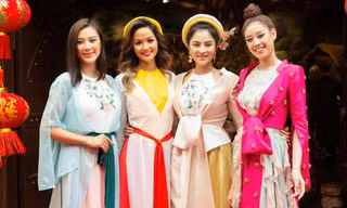 Hoa hậu H'Hen Niê rủ Khánh Vân du Xuân đầu năm, diện áo tứ thân cực lộng lẫy