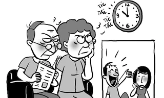 Bố mẹ em không hài lòng vì anh ấy thường về muộn