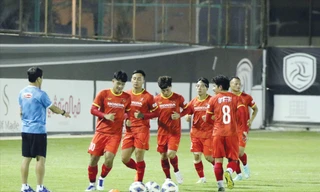 Đội tuyển Việt Nam tích cực tập luyện hướng tới trận ra quân gặp Saudi Arabia. Ảnh: Anh Đoàn 