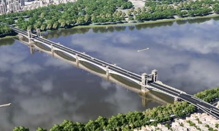 Thiết kế cầu Trần Hưng Đạo nhìn từ trên cao 