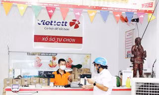 Một điểm bán hàng của Vietlott