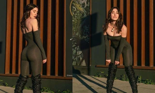 Không nội y, mẫu 9x mặc bó sát tôn đường cong 'nảy lửa'