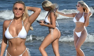 Sao truyền hình Anh quốc khoe vóc dáng đẹp đáng ngưỡng mộ ở biển