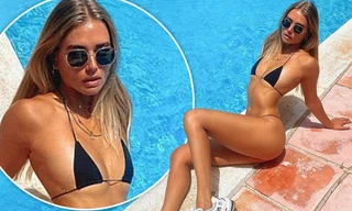 Sao truyền hình Anh gây 'sốt' với áo tắm nhỏ xíu chỉ đủ che điểm nhạy cảm