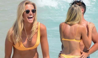 Natalie Roser được trông thấy tình tứ, ôm hôn bạn trai ở bãi biển Bondi