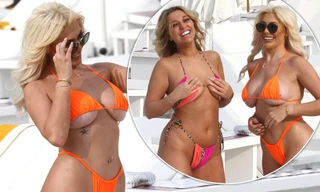 Đỏ mặt với áo tắm bé xíu lộ gần hết ngực của Chloe Ferry