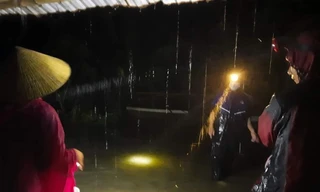 Lũ trên các sông Nghệ An, Hà Tĩnh đang lên 