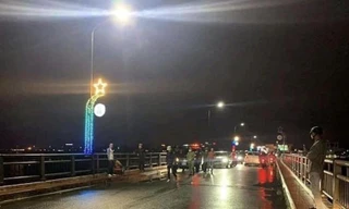 Cầu Trà Khúc 1, TP Quảng Ngãi nơi xảy ra vụ việc. Ảnh: C.A