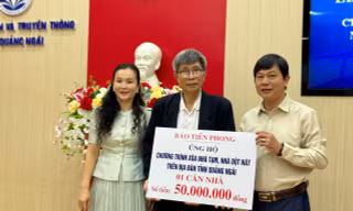 Báo Tiền Phong chung tay xóa nhà tạm, nhà dột nát tại Quảng Ngãi