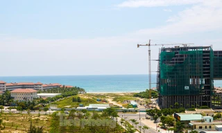 Khu vực dự án du lịch biển của công ty I.V.C, Đà Nẵng đã thống nhất phương án quy hoạch công viên biển cuối đường Huyền Trân Công Chúa. Ảnh: Nguyễn Thành