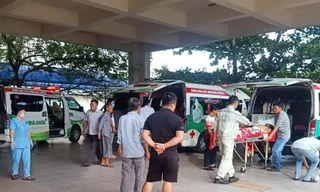 Nổ bình khí ga ở nhà máy đóng tàu Dung Quất, nhiều người bỏng nặng