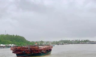 Vùng cửa biển Sa Cần nơi 3 ngư dân mất tích.