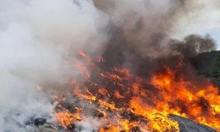 Cháy tại bãi rác Khánh Sơn (Liên Chiểu, Đà Nẵng).