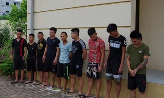 Nhóm đối tượng. Ảnh: Công an Hưng Yên.
