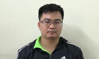 Đối tượng Huy tại cơ quan điều tra. Ảnh: Công an Hải Dương.