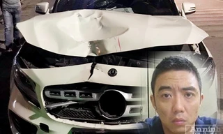 Chiếc xe ô tô và lái xe Hiếu (Ảnh: ANTĐ)