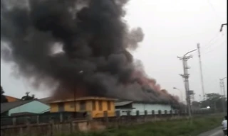 Hiện trường vụ cháy. Ảnh cắt từ video