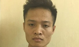 Đối tượng Trường tại cơ quan công an.