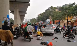 Hiện trường vụ tai nạn.