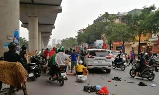 Hiện trường vụ tai nạn.