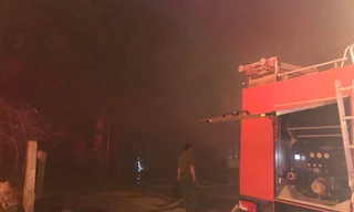 Hiện trường vụ cháy. Ảnh: CTV