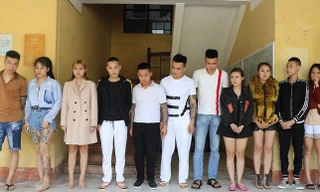 Các đối tượng phát hiện sử dụng ma túy. Ảnh: Công an Vĩnh Phúc.