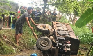 Hiện trường vụ tai nạn thương tâm.