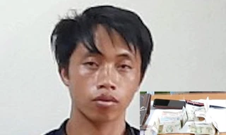 Nghi phạm sát hại vợ cùng tang vật thu giữ. Ảnh: Công an Lào Cai.