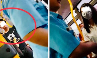 Hình ảnh trên chiếc xe buýt.