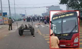 Hiện trường vụ tai nạn.