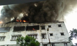 Hiện trường vụ cháy.