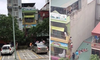 Nhiều học sinh mầm non được cứu ra ngoài.