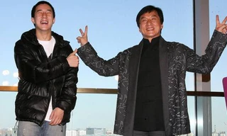 Thành Long (phải) và con trai Phòng Tổ Danh