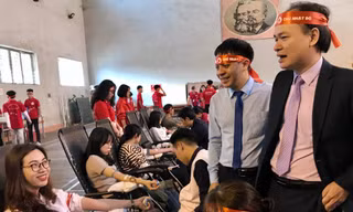 Sinh viên Nguyễn Thị Như Quỳnh 18 lần hiến máu Ảnh: Minh Tuấn