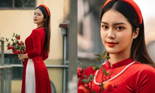 Nữ sinh Tài chính diện áo dài truyền thống khoe sắc Xuân