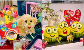 Giới trẻ thích thú với mâm cỗ Trung thu có 1 không 2